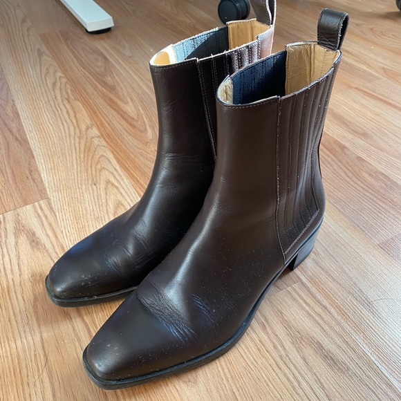 AEYDE NEIL LEATHER ANKLE BOOT MOKA CALF - Picture 4 of 5